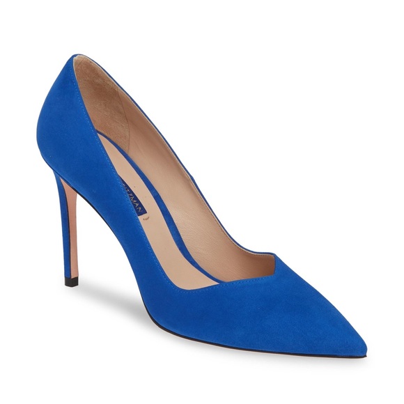 Stuart Weitzman Royal blue Anny suede pumps 9.5 - Picture 2 of 6